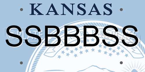 SSBBBSS Kansas License Plate