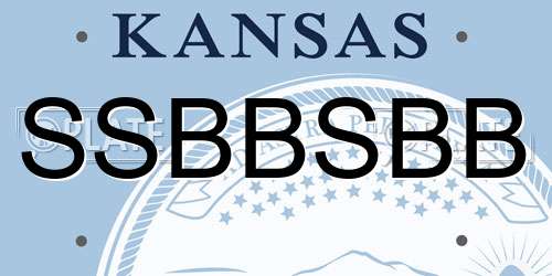 SSBBSBB Kansas License Plate