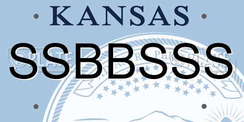 SSBBSSS Kansas License Plate