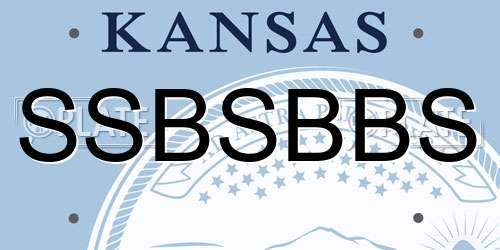 SSBSBBS Kansas License Plate