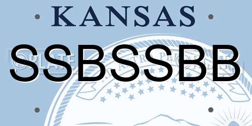 SSBSSBB Kansas License Plate