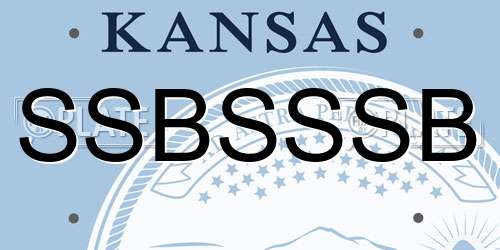 SSBSSSB Kansas License Plate