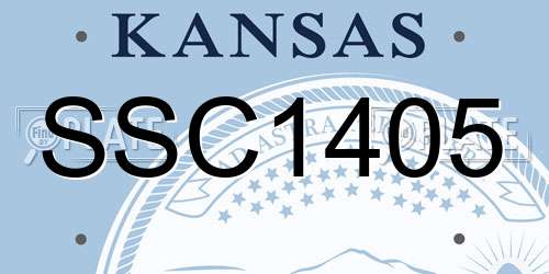 SSC1405 Kansas License Plate