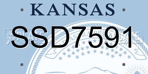 SSD7591 Kansas License Plate