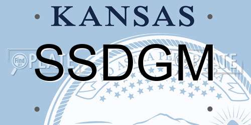 SSDGM Kansas License Plate