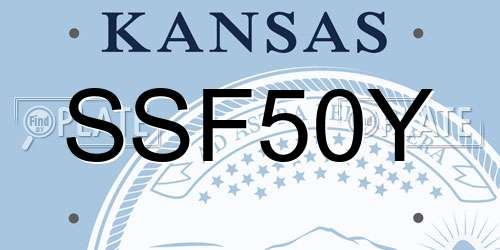 SSF50Y Kansas License Plate
