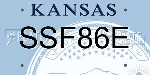 SSF86E Kansas License Plate