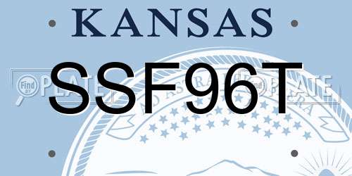 SSF96T Kansas License Plate