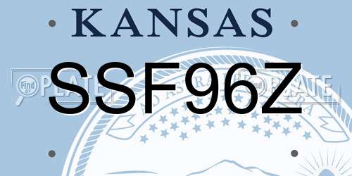 SSF96Z Kansas License Plate