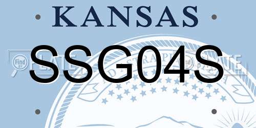 SSG04S Kansas License Plate