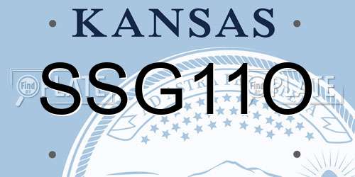 SSG11O Kansas License Plate