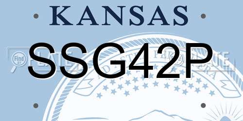 SSG42P Kansas License Plate