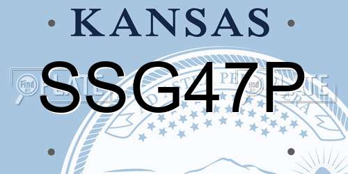 SSG47P Kansas License Plate