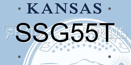 SSG55T Kansas License Plate