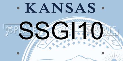 SSGI10 Kansas License Plate