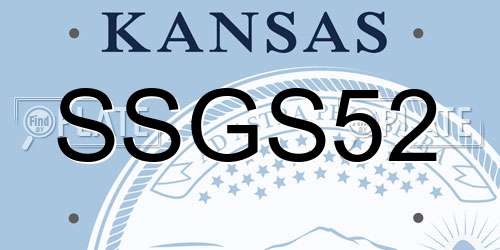 SSGS52 Kansas License Plate