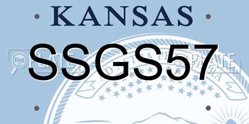 SSGS57 Kansas License Plate