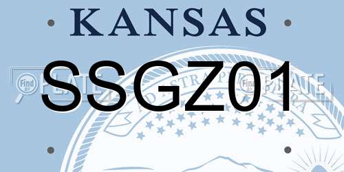 SSGZ01 Kansas License Plate