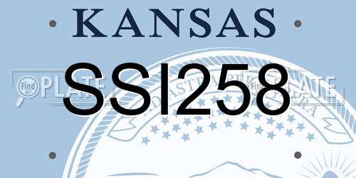 SSI258 Kansas License Plate