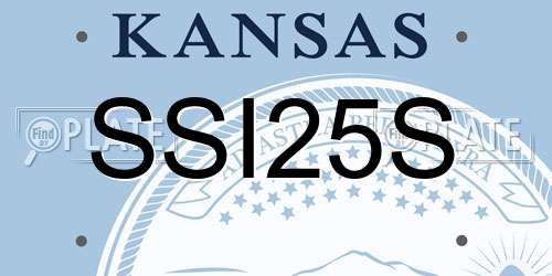 SSI25S Kansas License Plate