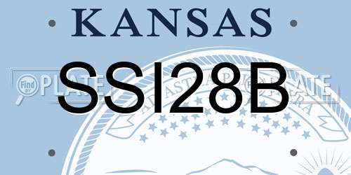 SSI28B Kansas License Plate