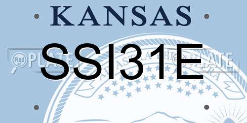 SSI31E Kansas License Plate