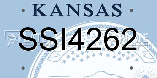 SSI4262 Kansas License Plate