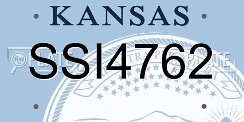 SSI4762 Kansas License Plate