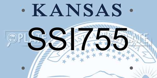 SSI755 Kansas License Plate