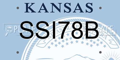 SSI78B Kansas License Plate