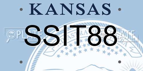 SSIT88 Kansas License Plate