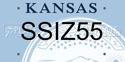 SSIZ55 Kansas License Plate