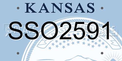 SSO2591 Kansas License Plate