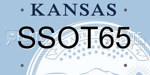 SSOT65 Kansas License Plate