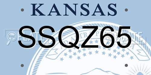 SSQZ65 Kansas License Plate