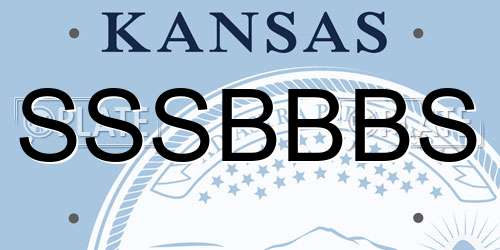 SSSBBBS Kansas License Plate