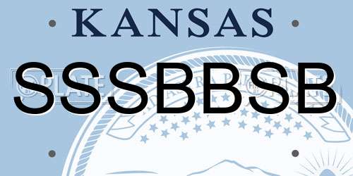 SSSBBSB Kansas License Plate