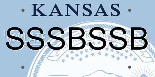 SSSBSSB Kansas License Plate
