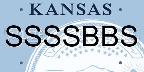SSSSBBS Kansas License Plate