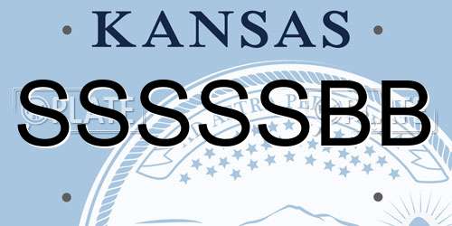 SSSSSBB Kansas License Plate