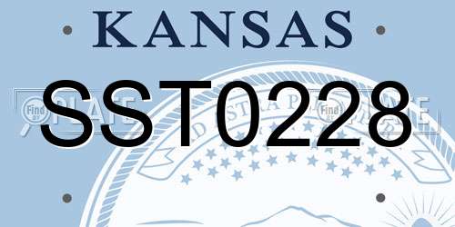 SST0228 Kansas License Plate