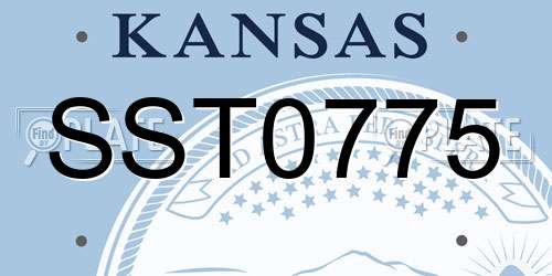 SST0775 Kansas License Plate