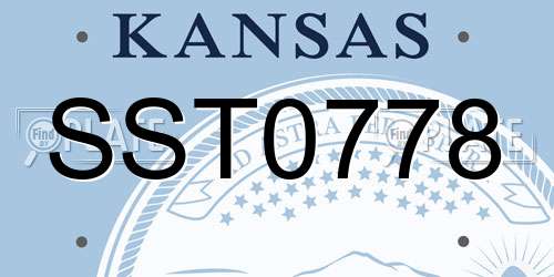 SST0778 Kansas License Plate