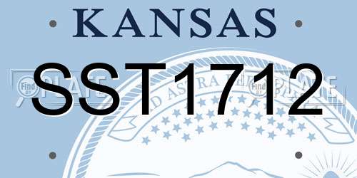 SST1712 Kansas License Plate