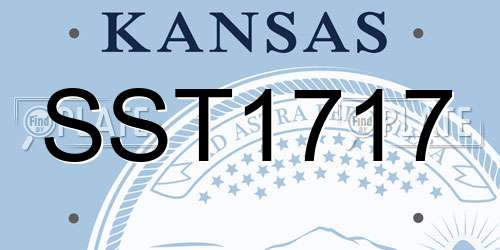 SST1717 Kansas License Plate