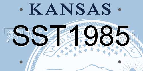 SST1985 Kansas License Plate