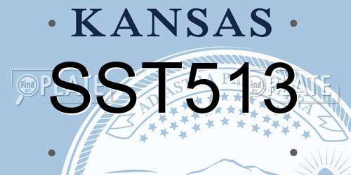 SST513 Kansas License Plate