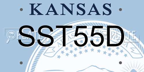 SST55D Kansas License Plate