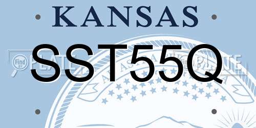 SST55Q Kansas License Plate