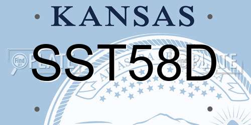 SST58D Kansas License Plate
